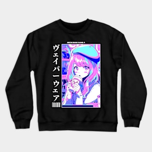 Vaporwave Aesthetic Anime Manga Girl Japanese Streetwear Crewneck Sweatshirt